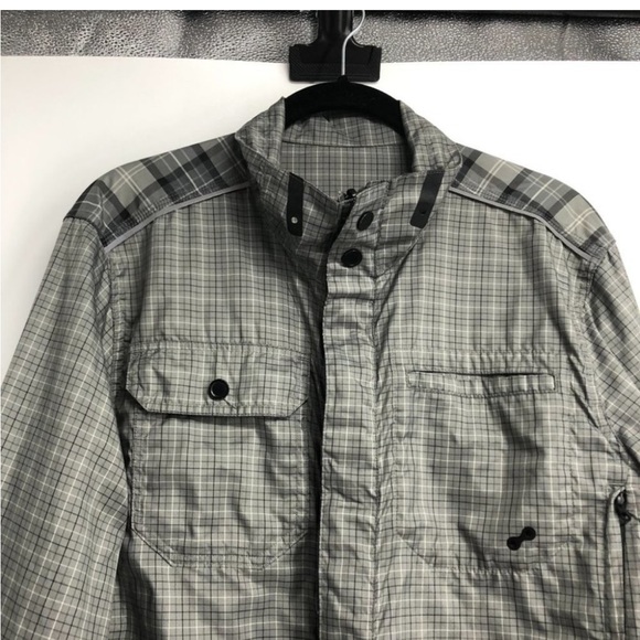 Lululemon Men’s grey plaid freestyle windbreaker Medium - Picture 3 of 14